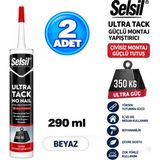 Selsil Arge Toptan Ultra Tack No Nail Beyaz Ultra Güçlü Yapıştırıcı 290ML Kokusuz ve Yüksek Mukavemetli 2 Adet