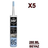 Selsil Duşakabin Silikonu Beyaz 280 ML (5 Adet)