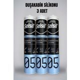 Selsil Duşakabin Silikonu - Suya Neme Küfe Dayanıklı Sızdırmazlık - 3 Adet