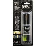 Selsil Epoxy Steel Metal Şırınga Epoksi Yapıştırıcı 28GR. Metal - Çelik - Alüminyum - Ahşap - Plastik (4887) - 28 gr