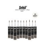 Selsil Genel Amaçlı Şeffaf Silikon 280 Gr. - 10 Adet Şeffaf