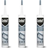 Selsil Genel Amaçlı Şeffaf Silikon 280 gr 3 Adet