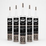 Selsil Genel Amaçlı Şeffaf Silikon 280 gr Cam PVC Seramik Metal Banyo Mutfak Sızdırmazlık Dolgu Malzemesi 5 Adet