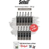 Selsil Genel Amaçlı Silikon 11 Al 9 Öde 280 gr ve Rosie Pamuk - Şeffaf - 240 ml