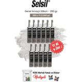 Selsil Genel Amaçlı Silikon 11 Al 9 Öde 280 gr ve Rosie Pamuk - Şeffaf - 240 ml