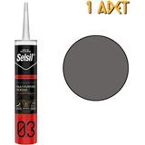 Selsil Genel Amaçlı Silikon Antrasit Gri 322 Gr. - 1 Adet