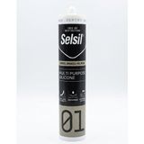 Selsil Genel Amaçlı Silikon Multi Purpose Su Geçirmez Mastik 310 ml - Siyah
