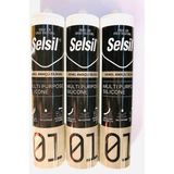 Selsil Genel Amaçlı Silikon Şeffaf 3 Adet 280 gr (Şeffaf) - 240 ml