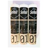 Selsil Genel Amaçlı Silikon Şeffaf 3 Adet 280 Gr (Şeffaf)