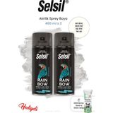 Selsil Mat Beyaz Akrilik Sprey Boya 400 ml x 2 ve Rosie - Şeffaf
