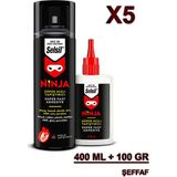 Selsil Ninja Hızlı Yapıştırıcı 400 ML+100 gr (5 Adet) - Şeffaf - 290 ml