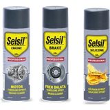 Selsil Oto Bakım Seti Motor Temizleme Spreyi 500 Ml, Silikon Sprey 500 Ml, Fren Balata Spreyi 500 ml - 1 - Şeffaf - 1 Adet