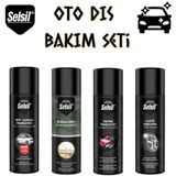 Selsil Oto Dış Bakım Seti 4 Parça Zift Katran-lastik-motor-silikon Spreyi