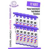 Selsil Pak 12 Li 500 Ml Mucize Köpük Temizleyici Sprey Yağ Sökücü Yüzey Temizleyici Parlatıcı