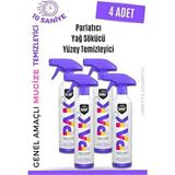 Selsil Pak 4 Lü 500 Ml Mucize Köpük Temizleyici Sprey Yağ Sökücü Yüzey Temizleyici Parlatı - 1