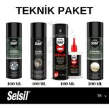 Selsil Pas Sökücü, Gres Yağlayıcı, Ninja Yapıştırıcı ve Silikon Sprey - Şeffaf - 200 ml