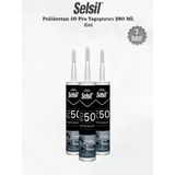 Selsil Poliüretan Mastik Gri 280 Ml. - 3 Adet