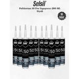 Selsil Poliüretan Mastik Siyah 280 Ml. - 10 Adet