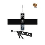 Selsil Poliüretan Mastik Siyah 280 Ml. - 25 Adet + Plastik Silikon Tabancası