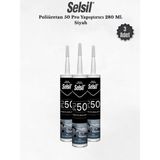 Selsil Poliüretan Mastik Siyah 280 Ml. - 3 Adet