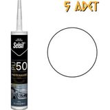 Selsil Poliüretan Mastik Yapıştırıcı PU50 Beyaz 280 Ml. - 5 Adet