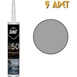 Selsil Poliüretan Mastik Yapıştırıcı PU50 Gri 280 Ml. - 5 Adet