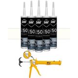 Selsil Pu Mastik 280 ml Beyaz (5 Adet),alüminyum Tabanca