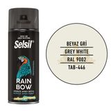 Selsil Rainbow Akrilik Sprey Boya Beyaz Gri 400 Ml. - RAL9002