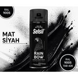 Selsil Rainbow Akrilik Sprey Boya Mat Siyah Ral 9005 (400ML) - 1 Adet - Mat Siyah (526)