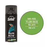 Selsil Rainbow Akrilik Sprey Boya SARI-YEŞİL (Açık Yeşil) 400 ml. - RAL6018