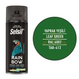 Selsil Rainbow Akrilik Sprey Boya Yaprak Yeşil 400 Ml. - RAL6002