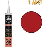 Selsil RTV 250 Derece Dayanıklı Isı Silikonu KIRMIZI 310 ml. - 1 Adet