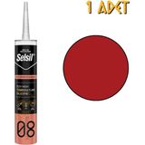 Selsil Rtv 250 Derece Dayanikli Isi Silikonu Kirmizi 310 Ml
