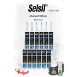 Selsil Şeffaf Akvaryum Silikon 12'li ve Rosıe - Beyaz - yok