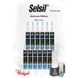 Selsil Şeffaf Akvaryum Silikon 12'Li Ve Rosıe