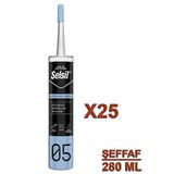 Selsil Şeffaf Mutfak Ve Banyo Silikonu 280 Ml 25 Adet