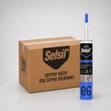 Selsil Şeffaf Nötr Dış Cephe Silikonu 300 ml UV Dayanımlı Cam Pvc Beton Derz Dolgu Mastiği (25)