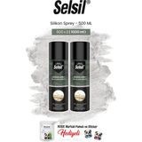 Selsil Silikon Sprey, 500 ml 2 Adet ve Rosie Pamuk - Şeffaf