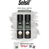 Selsil Silikon Sprey, 500 ml 2 Adet ve Rosie Pamuk - Şeffaf