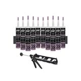 Selsil Silikonize Antrasit Gri Mastik 500 Gr. 10 Adet + Kendo Silikon Tabancası