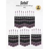 Selsil Silikonize Bej Mastik 500 Gr. 25 Adet