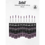 Selsil Silikonize Beyaz Mastik 500 Gr. - 10 Adet