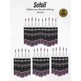 Selsil Silikonize Bronz Mastik 500 Gr. - 25 Adet