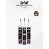 Selsil Silikonize Koyukahverengi Mastik 500 Gr. - 3 Adet