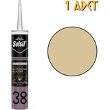 Selsil Silikonize Mastik Açık Meşe 500 Gr. - 1 Adet - Krem