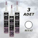 Selsil Silikonize Mastik Beyaz 500 gr (52083) - 3 Adet