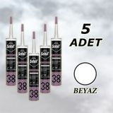 Selsil Silikonize Mastik Beyaz 500 Gr 52083 5 Adet Beyaz