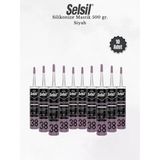 Selsil Silikonize Siyah Mastik 500 Gr. 10 Adet
