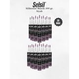 Selsil Silikonize Siyah Mastik 500 gr - 25 Adet