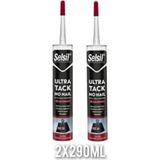 Selsil Ultra Tack No Nail Beyaz Ultra Güçlü Yapıştırıcı 2 x 290ML Kokusuz ve Yüksek Mukavemetli